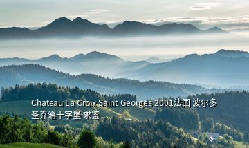 Chateau La Croix Saint Georges 2001法國 波爾多 圣喬治十字堡 求鑒