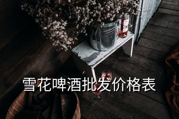 雪花啤酒批發(fā)價格表