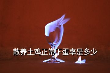 散養(yǎng)土雞正常下蛋率是多少