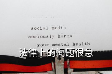 法律上的問題很急