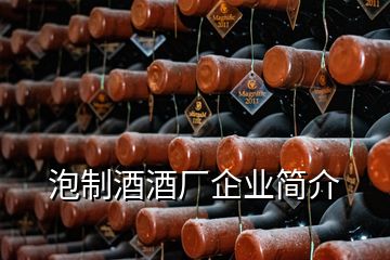 泡制酒酒廠企業(yè)簡介